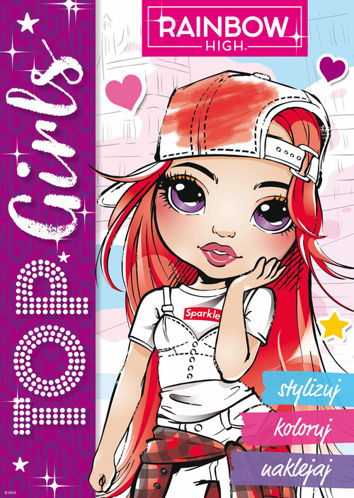 okładka Rainbow High. Top Girls. Stylizuj, koloruj, naklejaj 3 książka