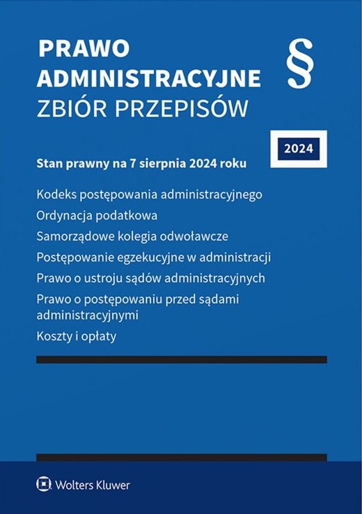 okładka Prawo administracyjne. Zbiór przepisów 2024 książka
