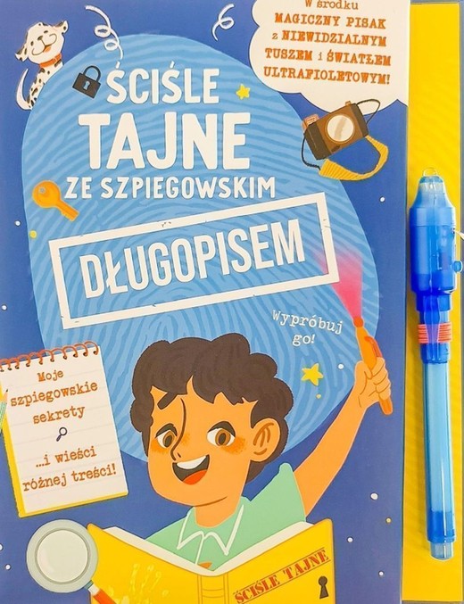 okładka Ściśle tajne ze szpiegowskim długopisem. Sekretnik dla chłopców książka