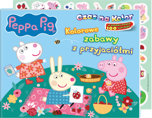 okładka Kolorowe zabawy z przyjaciółmi. Świnka Peppa. Czas na kolor książka