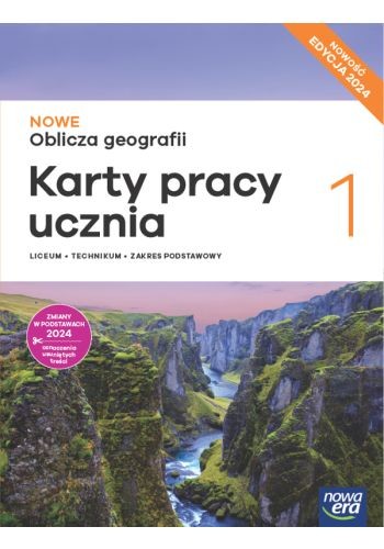 okładka Nowa geografia oblicza geografii karty pracy 1 liceum i technikum zakres podstawowy EDYCJA 2024 książka