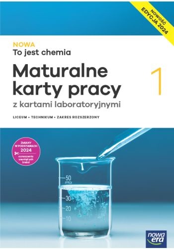 okładka Nowa chemia to jest chemia karty pracy 1 liceum i technikum zakres rozszerzony EDYCJA 2024 książka