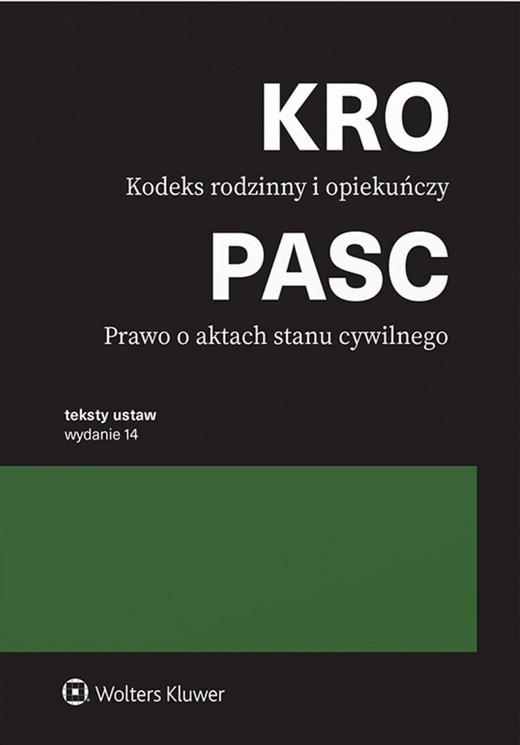 okładka Kodeks rodzinny i opiekuńczy. Prawo o aktach stanu cywilnego. Teksty ustaw wyd. 2024 książka
