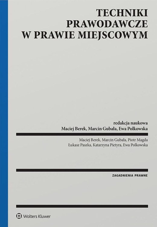 okładka Techniki prawodawcze w prawie miejscowym książka