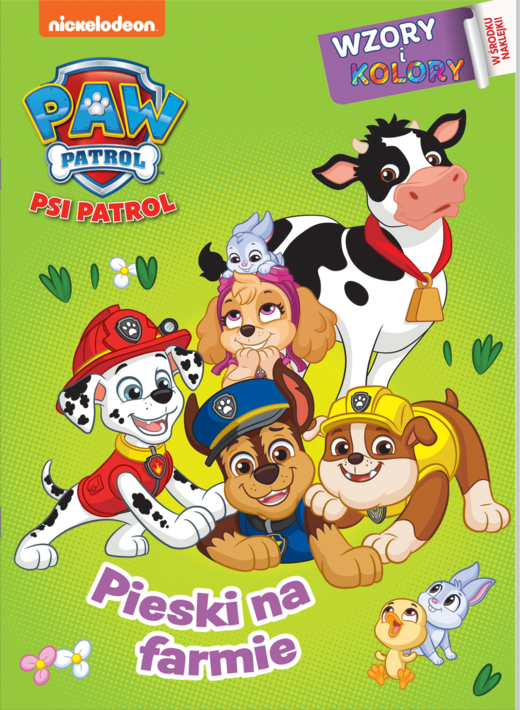 okładka Pieski na farmie. Psi Patrol. Wzory i Kolory książka