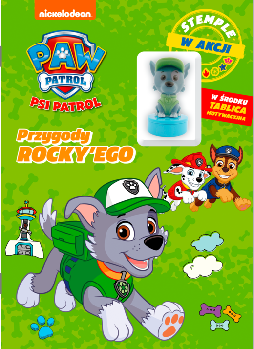 okładka Rocky. Psi Patrol. Stemple w akcji książka