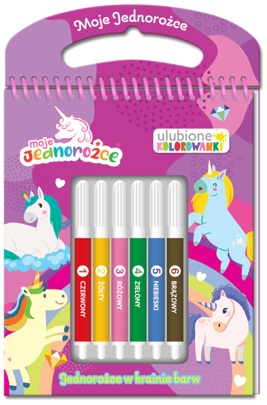 okładka Jednorożce w krainie barw. Moje jednorożce. Ulubione kolorowanki książka