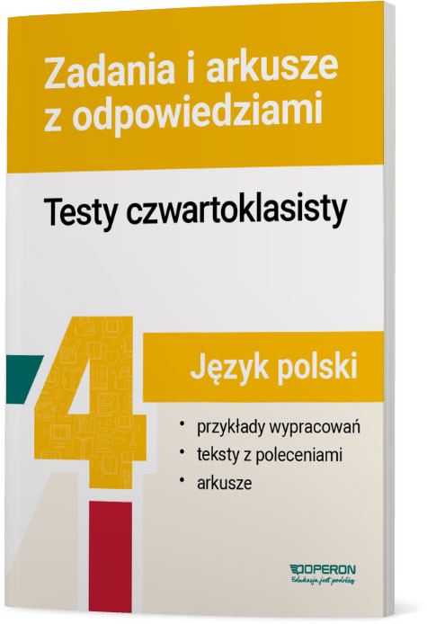 okładka Język polski testy czwartoklasisty zadania i arkusze książka