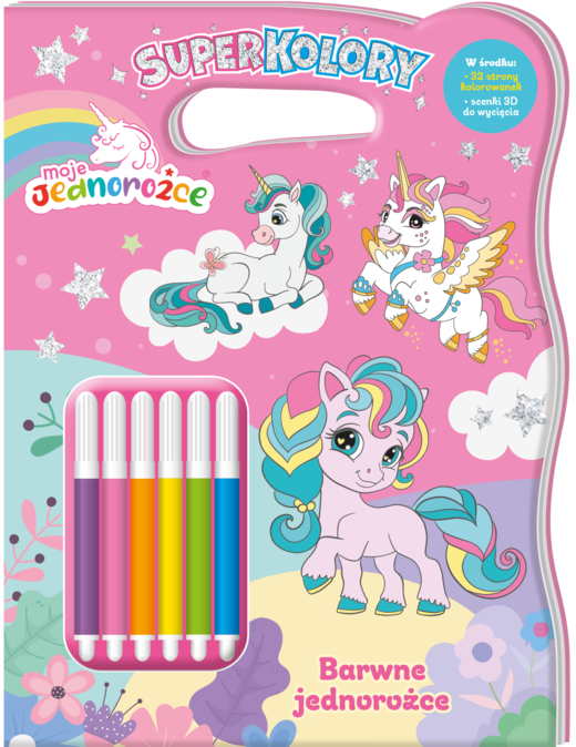 okładka Barwne jednorożce. Moje Jednorożce.  Superkolory książka