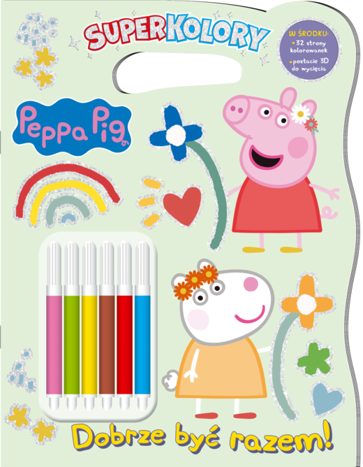 okładka Dobrze być razem! Świnka Peppa. Superkolory książka