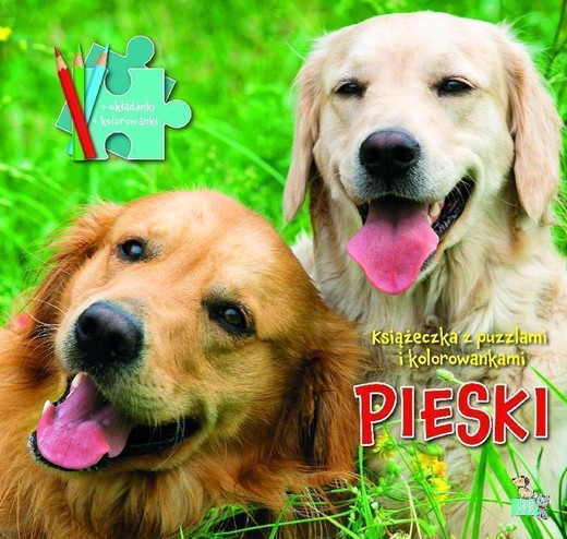 okładka Pieski. Książeczki z puzzlami i kolorowankami książka