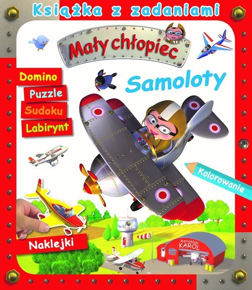 okładka Mały chłopiec Książka z zadaniami Samoloty książka