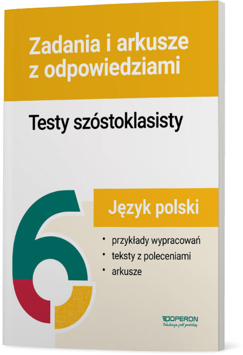 okładka Język polski testy szóstoklasisty zadania i arkusze książka