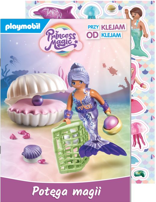 okładka Potęga magii. Playmobil Princess Magic. Przyklejam Odklejam książka