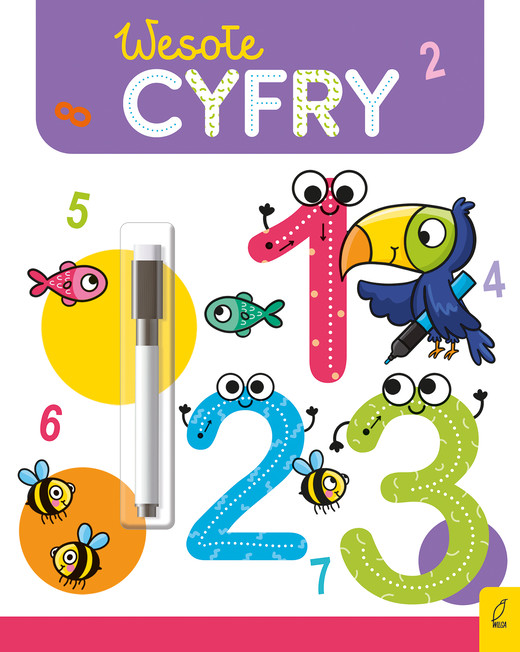 okładka Wesołe cyfry. Flamaster suchościeralny. Wesoła nauka książka