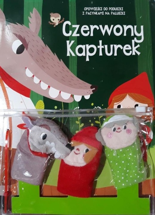 okładka Czerwony kapturek. Opowieści do poduszki z pacynkami na paluszki książka