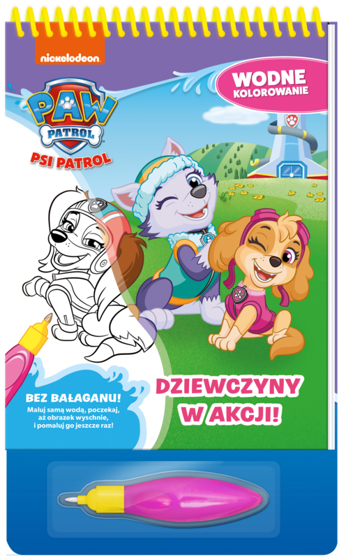 okładka Dziewczyny w akcji! Psi Patrol. Wodne kolorowanie książka