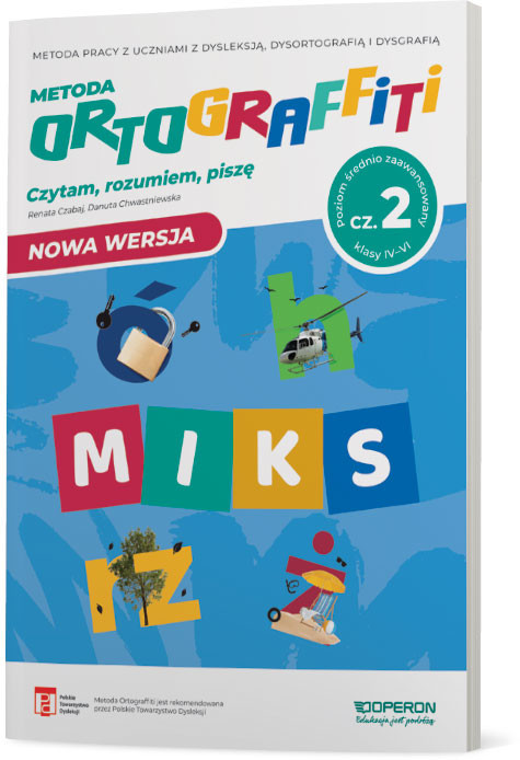 okładka Ortograffiti Miks poziom średnio zaawansowany część 2 klasy IV-VI książka