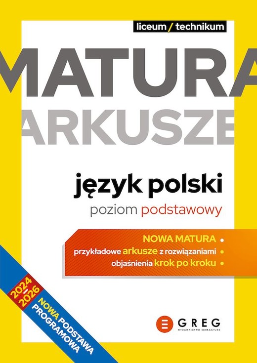 okładka Język polski. Matura. Arkusze. Poziom podstawowy książka