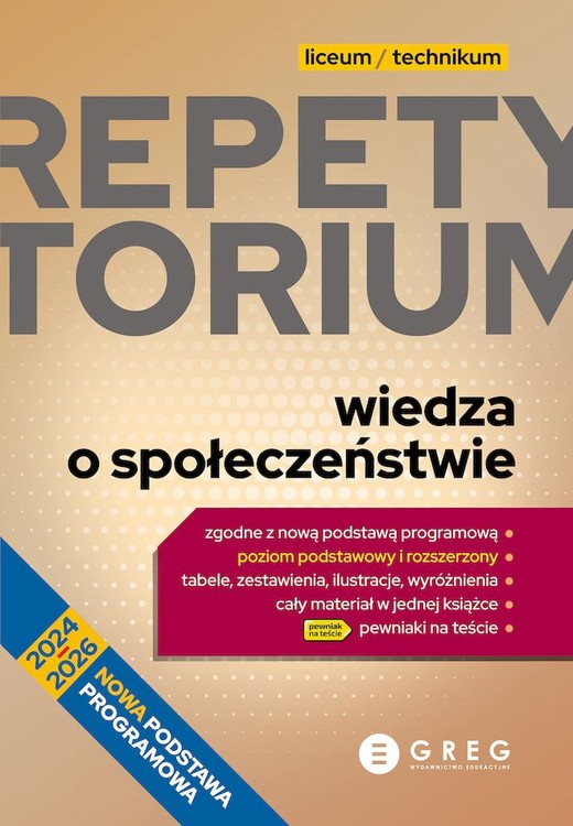 okładka Wiedza o społeczeństwie. Repetytorium. Liceum/technikum 2024-2026 książka