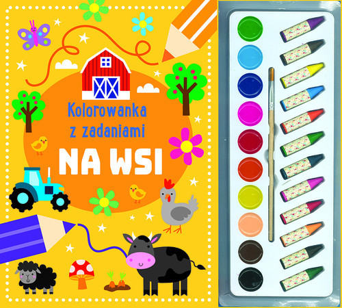 okładka Kolorowanka z zadaniami Na wsi książka