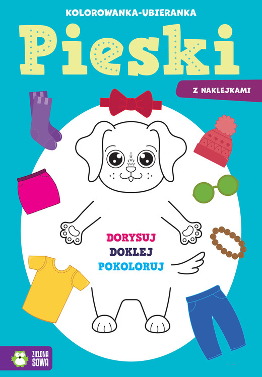 okładka Pieski. Kolorowanka-ubieranka książka