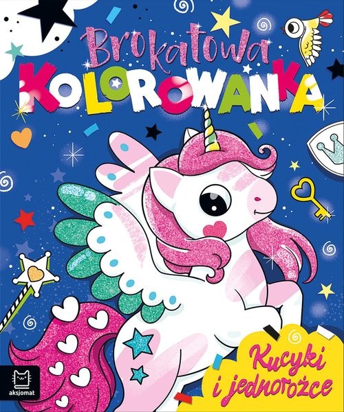 okładka Brokatowa kolorowanka. Kucyki i jednorożce książka