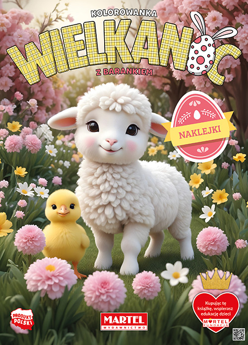 okładka Kolorowanka Wielkanoc z barankiem + naklejki książka