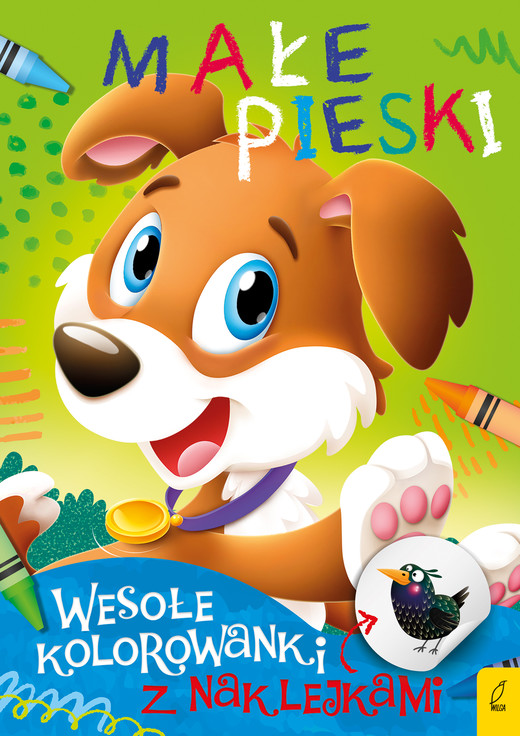 okładka Małe pieski. Wesołe kolorowanki z naklejkami książka | Opracowanie zbiorowe