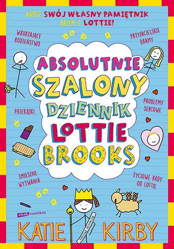 okładka Absolutnie szalony dziennik Lottie Brooks książka | Katie Kirby
