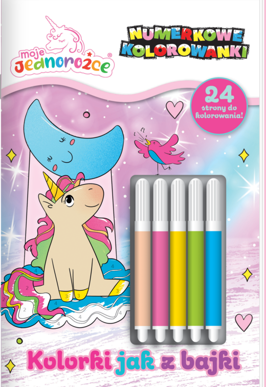 okładka Kolorki jak z bajki. Moje Jednorożce. Numerkowe kolorowanki książka