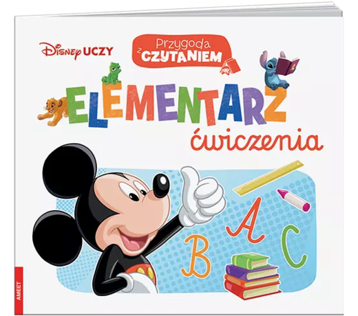 okładka Disney Uczy Przygoda z czytaniem Elementarz Ćwiczenia PCC-9305 książka