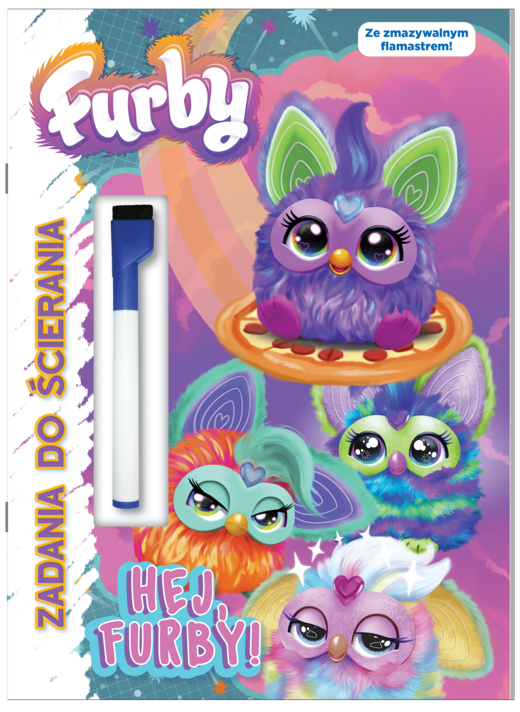 okładka Hej, Furby! Zadania do ścierania książka