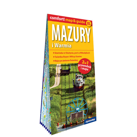 okładka Mazury i Warmia map&guide XL PL laminat 2023 książka