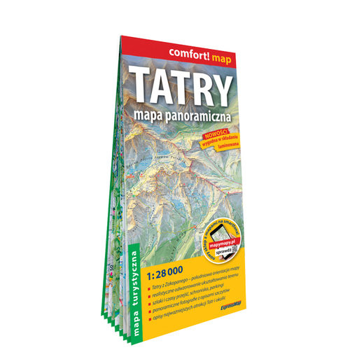 okładka Tatry mapa panoramiczna mapa turystyczna 1:28 000 laminat 2024 książka