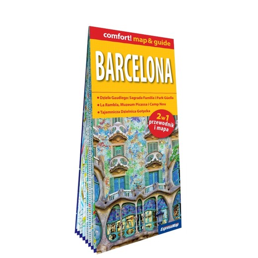 okładka Barcelona map&guide PL laminat 2024 książka