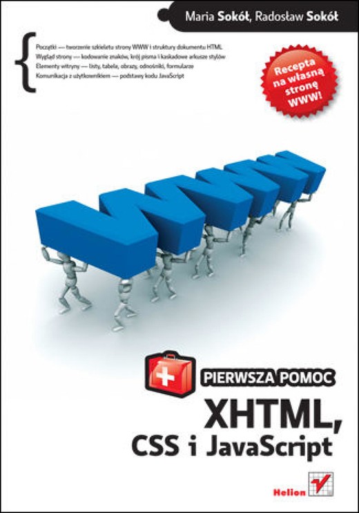 okładka XHTML, CSS i JavaScript. Pierwsza pomoc ebook | epub, mobi, pdf | Maria Sokół, Radosław Sokół