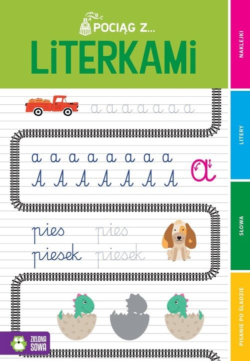 okładka Pociąg z literkami książka