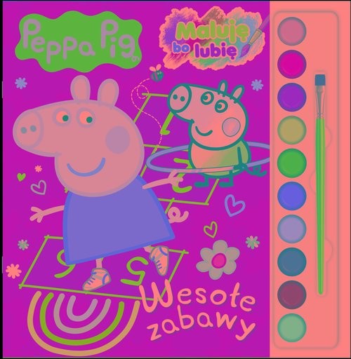 okładka Peppa Pig Maluję, bo lubię Wesołe zabawy książka | null null