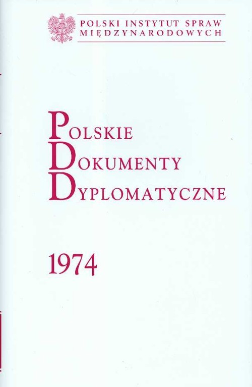 okładka Polskie Dokumenty Dyplomatyczne 1974 książka