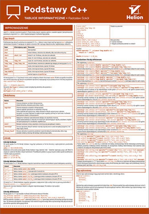 okładka Tablice informatyczne. Podstawy C++ ebook | pdf | Radosław Sokół