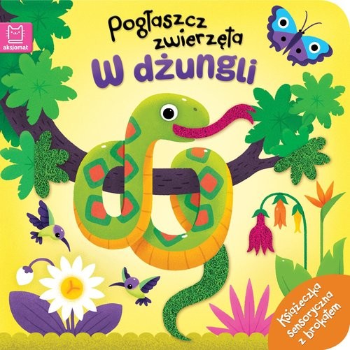 okładka Pogłaszcz zwierzęta. W dżungli. Książeczka sensoryczna z brokatem książka | Bogusław Michalec