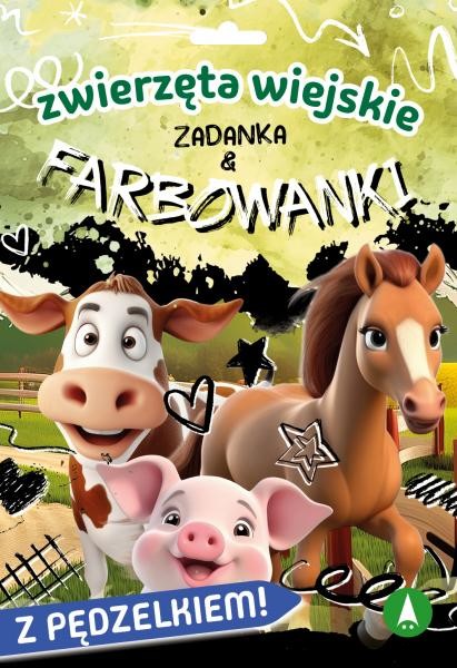 okładka Zwierzęta wiejskie. Zadanka & farbowanki książka | Ślizowska Monika