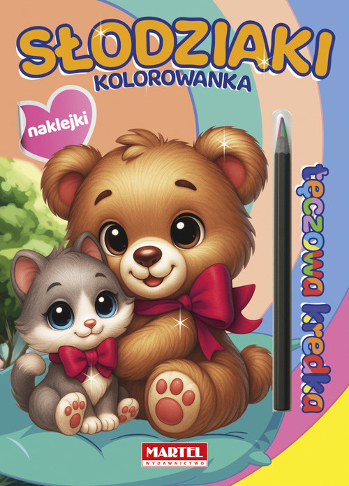 okładka Słodziaki. Kolorowanka z naklejkami. Tęczowa kredka książka | Salamon Katarzyna