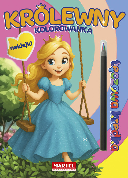 okładka Królewny. Kolorowanka z naklejkami. Tęczowa kredka książka | Salamon Katarzyna