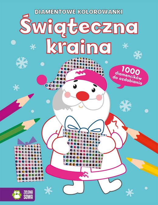 okładka Świąteczna kraina. Diamentowe kolorowanki książka