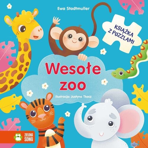 okładka Wesołe zoo. Książka z puzzlami książka