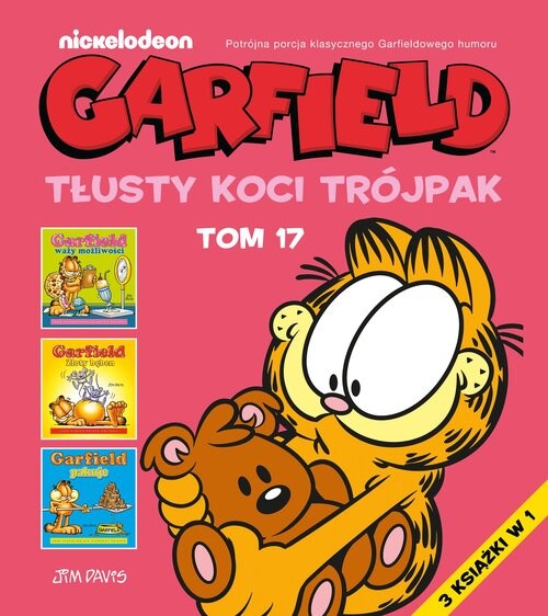 okładka Garfield. Tłusty koci trójpak. Tom 17 książka
