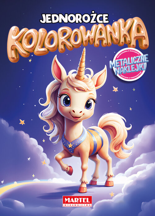 okładka Kolorowanka Jednorożce z naklejkami metalicznymi książka