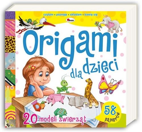 okładka Origami dla dzieci ZWIERZĘTA książka